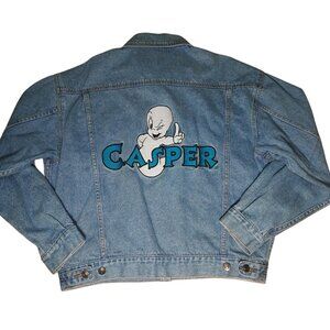 Vintage 90s Jean Jacket Mens Universal Studios Casper Denim Blue - Size Medium
